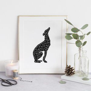 Greyhound Breed Word Art